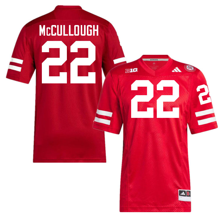 Nebraska Cornhuskers #22 Dasan McCullough College Football Jerseys Stitched-Scarlet Nebraska Cornhuskers #22 Dasan McCullough College Football Jerseys Stitched-Scarlet